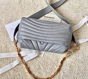 Givenchy 4G Soft Bag in Quilted Leather with Chain Stone Grey - 5