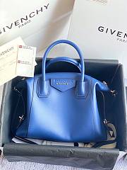 Givenchy Antigona Bag in Box Leather Blue - 4