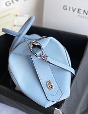 Givenchy Antigona Bag in Box Leather Lighting Blue - 5