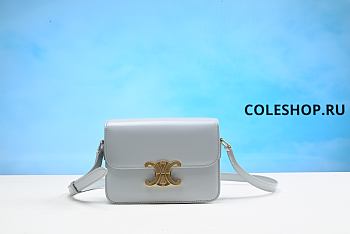 Celine Classique Triomphe Bag ln Shiny Calfskin Grey