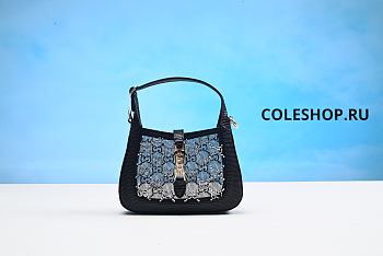 CUCCI JACKIE 1961 GG CRYSTAL MINI BAG BLACK PURPLE