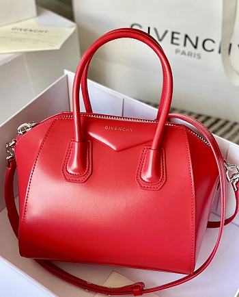 Givenchy Antigona Bag in Box Leather Red