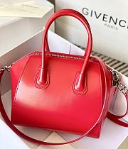 Givenchy Antigona Bag in Box Leather Red - 4