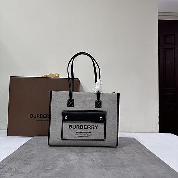 Burberry Freya Tote Bag Grey 33.12.526CM