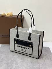 Burberry Freya Tote Bag Grey 33.12.526CM - 4