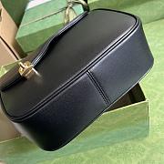GG Equestrian Inspired Shoulder Bag Black SIZE 21x20x7CM - 3