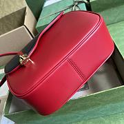 GG Equestrian Inspired Shoulder Bag Red SIZE 21x20x7CMS - 2