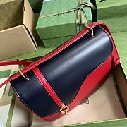 GG Equestrian Inspired Shoulder Bag Red SIZE 21x20x7CMS - 3
