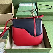 GG Equestrian Inspired Shoulder Bag Red SIZE 21x20x7CMS - 6