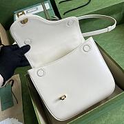 GG Equestrian Inspired Shoulder Bag White SIZE 21x20x7CMS - 6