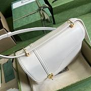 GG Equestrian Inspired Shoulder Bag White SIZE 21x20x7CMS - 4