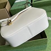 GG Equestrian Inspired Shoulder Bag White SIZE 21x20x7CMS - 5