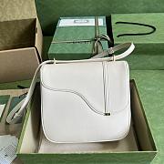 GG Equestrian Inspired Shoulder Bag White SIZE 21x20x7CMS - 3