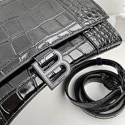 Balenciaga Hourglass Crocodile Black SIZE 23X15X10CM - 2