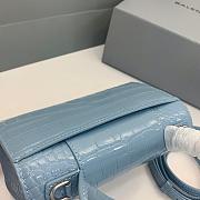 Balenciaga Hourglass Crocodile Blue SIZE 19X13X8CM - 2