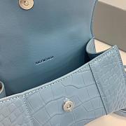 Balenciaga Hourglass Crocodile Blue SIZE 19X13X8CM - 6