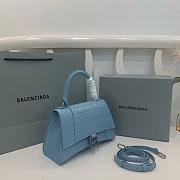 Balenciaga Hourglass Crocodile Blue SIZE 23X15X10CM - 6