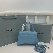 Balenciaga Hourglass Crocodile Blue SIZE 23X15X10CM - 4