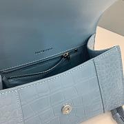 Balenciaga Hourglass Crocodile Blue SIZE 23X15X10CM - 2