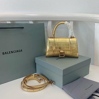 Balenciaga Hourglass Crocodile Gold SIZE 19X13X8CM