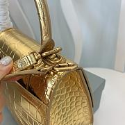 Balenciaga Hourglass Crocodile Gold SIZE 23X15X10CM - 5