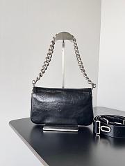 Balenciaga Soft Flap Bag In Black SIZE 23.5X24.8X3CM - 3