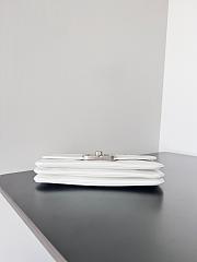 Balenciaga Soft Flap Bag In White SIZE 23.5X24.8X3CM - 6