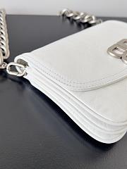 Balenciaga Soft Flap Bag In White SIZE 23.5X24.8X3CM - 3