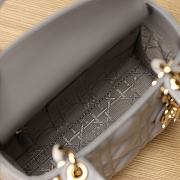 Dior Lady Bag Coffee Size17x15x7cm - 5