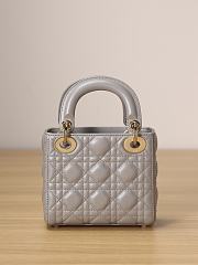 Dior Lady Bag Coffee Size17x15x7cm - 3
