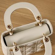 Dior Lady Bag White Milk Pearl Size17x15x7cm - 6