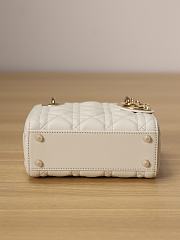 Dior Lady Bag White Milk Pearl Size17x15x7cm - 4