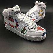 Nike Air Force 1 Mid Supreme NBA White AQ8017-100 - 1