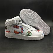 Nike Air Force 1 Mid Supreme NBA White AQ8017-100 - 2