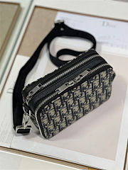 Dior Bag Pouch with Strap Beige and Black 17cm - 4