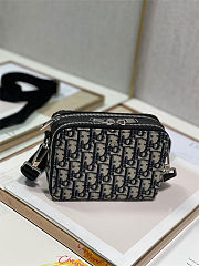 Dior Bag Pouch with Strap Beige and Black 17cm - 5