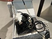 Dior Ladybag Black Patent Cannage Calf Size 20cm - 3