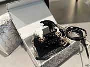 Dior Ladybag Black Patent Cannage Calf Size 20cm - 5