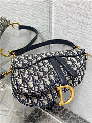Dior Saddle Bag Blue Dior Oblique Jacquard 25.5cm - 4