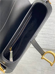 Dior Saddle Bag with Strap Black Grained Calfskin 25.5*20*6.5cm - 2