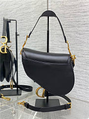Dior Saddle Bag with Strap Black Grained Calfskin 25.5*20*6.5cm - 5