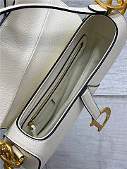 Dior Saddle Bag with Strap Latte Grained Calfskin 25.5cm - 4