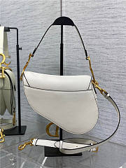 Dior Saddle Bag with Strap Latte Grained Calfskin 25.5cm - 5