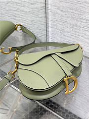 Dior Saddle Bag with Strap Pastel Peyote Green Pearlescent 25.5cm - 2
