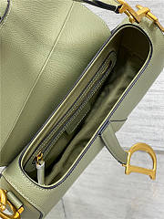 Dior Saddle Bag with Strap Pastel Peyote Green Pearlescent 25.5cm - 3