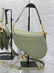 Dior Saddle Bag with Strap Pastel Peyote Green Pearlescent 25.5cm - 4