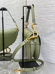 Dior Saddle Bag with Strap Pastel Peyote Green Pearlescent 25.5cm - 6