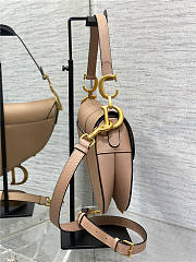Dior Saddle Bag with Strap Warm Taupe Grained Calfskin 25.5cm - 2