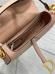 Dior Saddle Bag with Strap Warm Taupe Grained Calfskin 25.5cm - 3