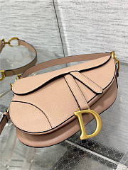 Dior Saddle Bag with Strap Warm Taupe Grained Calfskin 25.5cm - 4